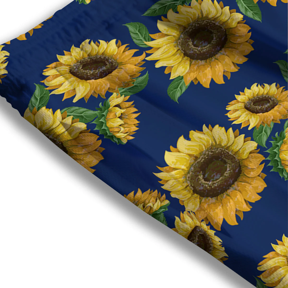Sunflower Watercolor Print Pattern Mesh Shorts - Image 3