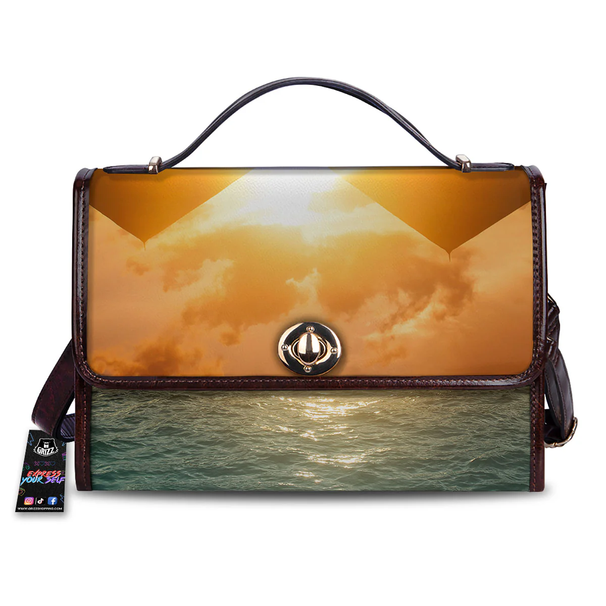 Sunset Maldives Print Women's Satchel Bag