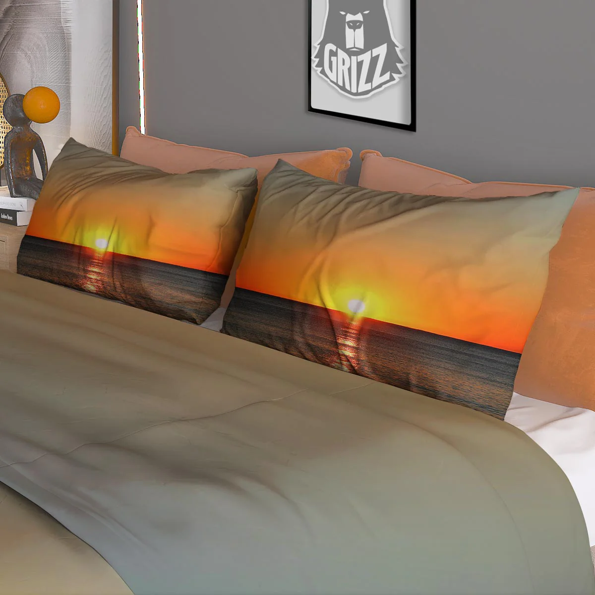 Sunset Over Sea Print Duvet Cover Bedding Set - Image 3
