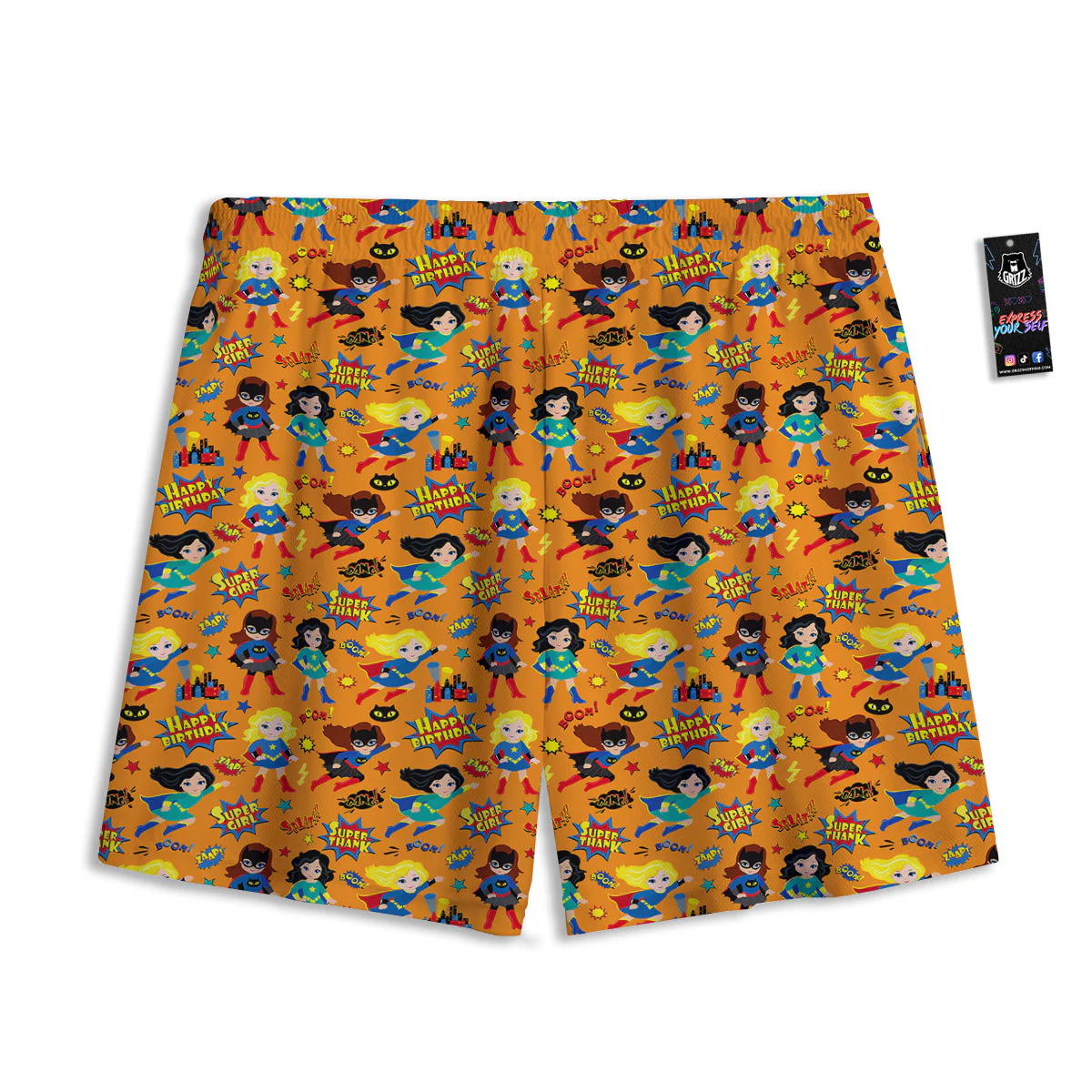 Superhero Girls Print Pattern Mesh Shorts - Image 2