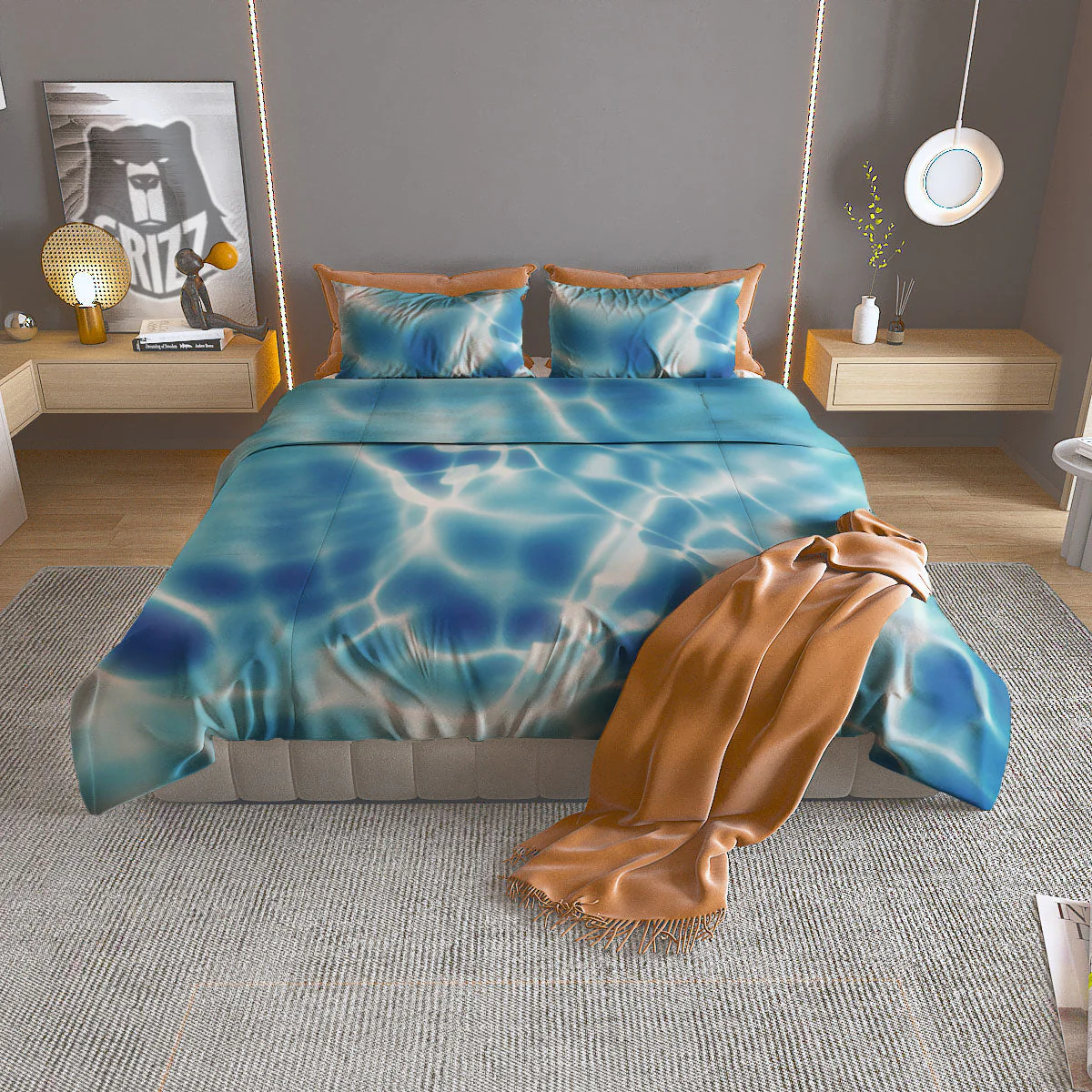 Surface Sea Water Print Duvet Cover Bedding Set