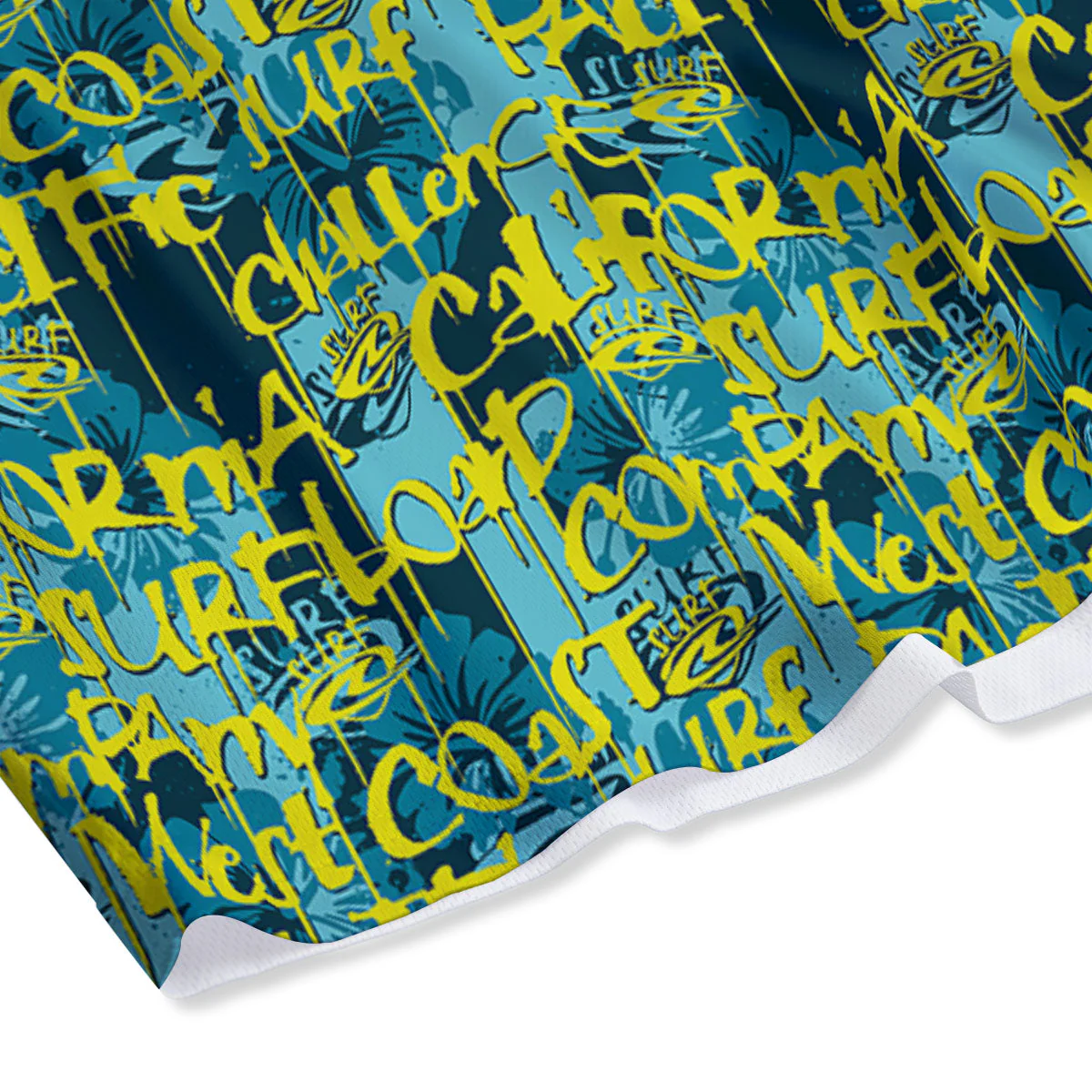 Surfing Graffiti Print Pattern Mesh Shorts - Image 4