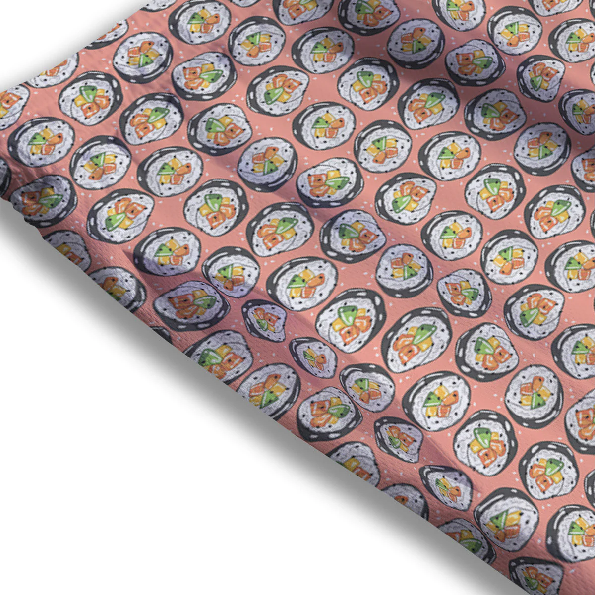 Sushi Colorful Print Pattern Mesh Shorts - Image 3