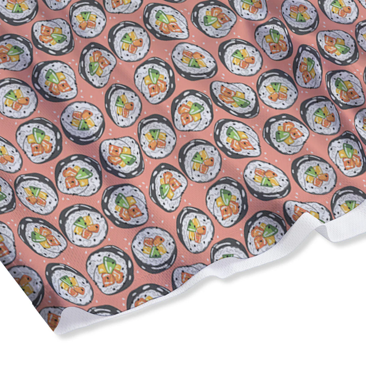 Sushi Colorful Print Pattern Mesh Shorts - Image 4