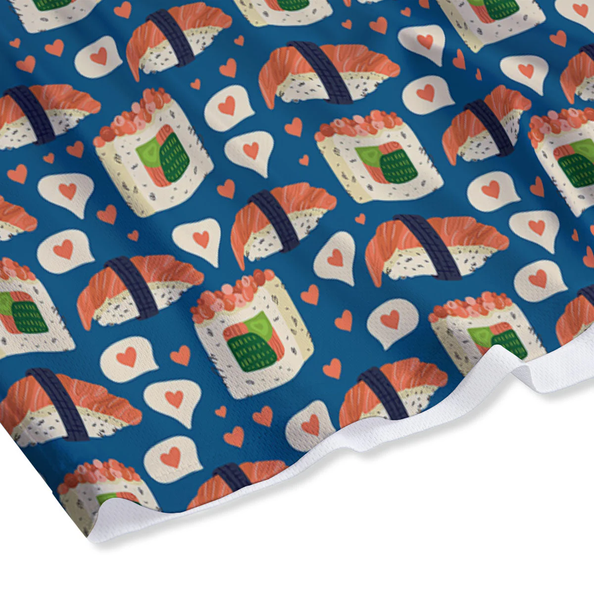 Sushi Doodle Japanese Print Pattern Mesh Shorts - Image 4