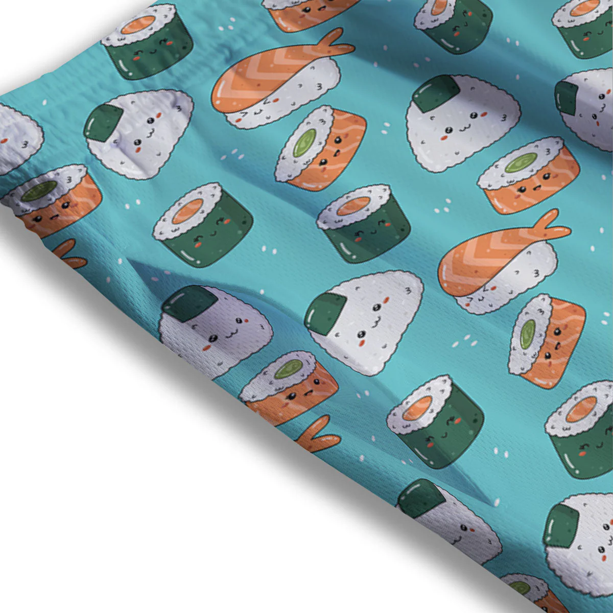 Sushi Kawaii Japanese Print Pattern Mesh Shorts - Image 3