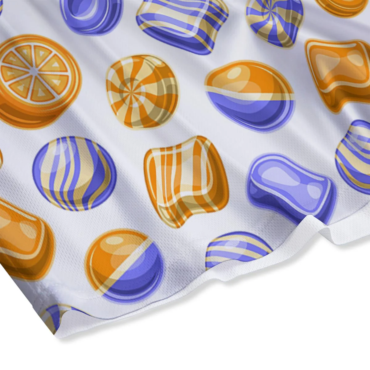 Sweet Gummy Print Pattern Mesh Shorts - Image 4