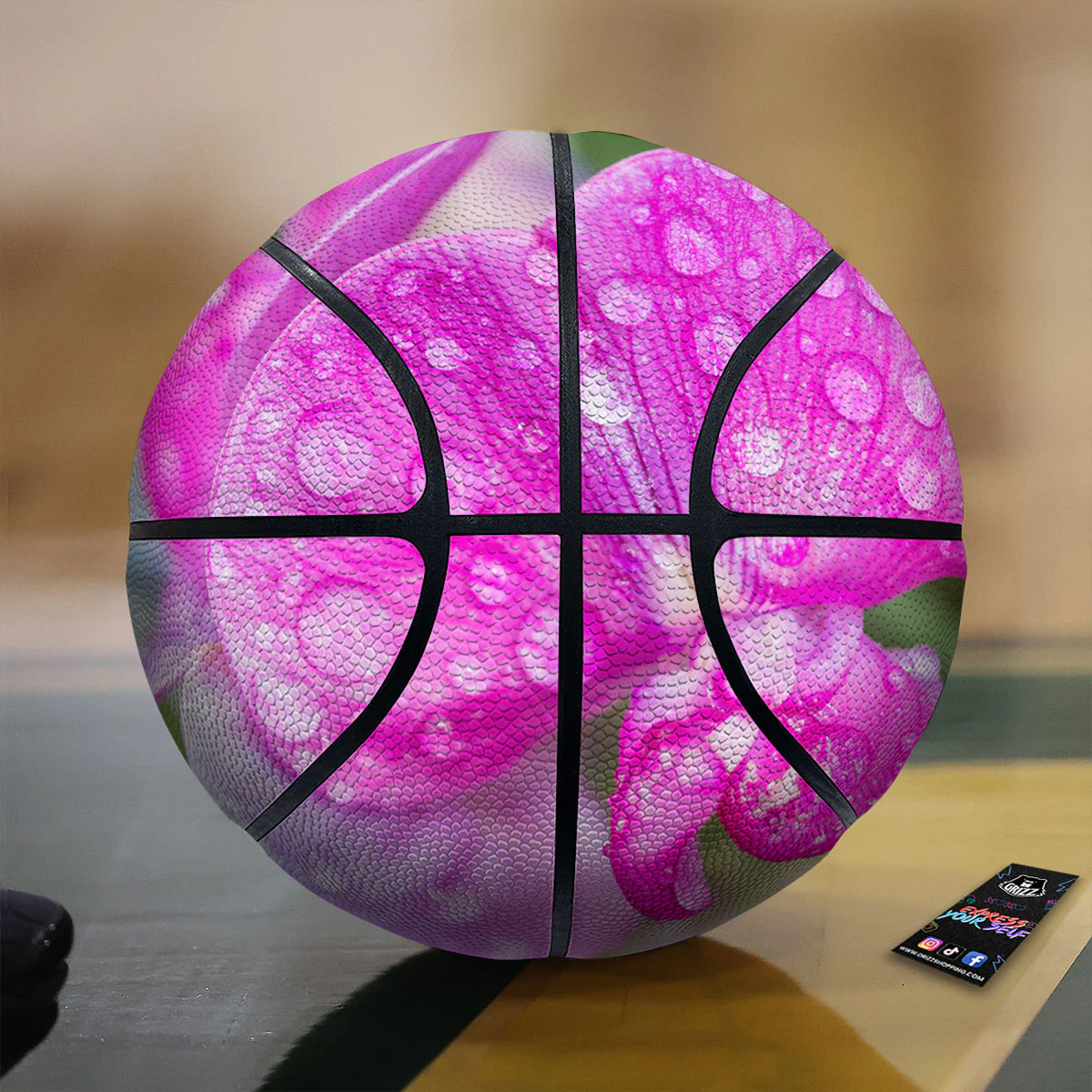 Sweet Pea Purple Print Basketball