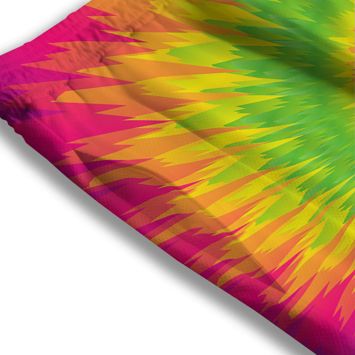 Swirl Rainbow Psychedelic Print Mesh Shorts - Image 3