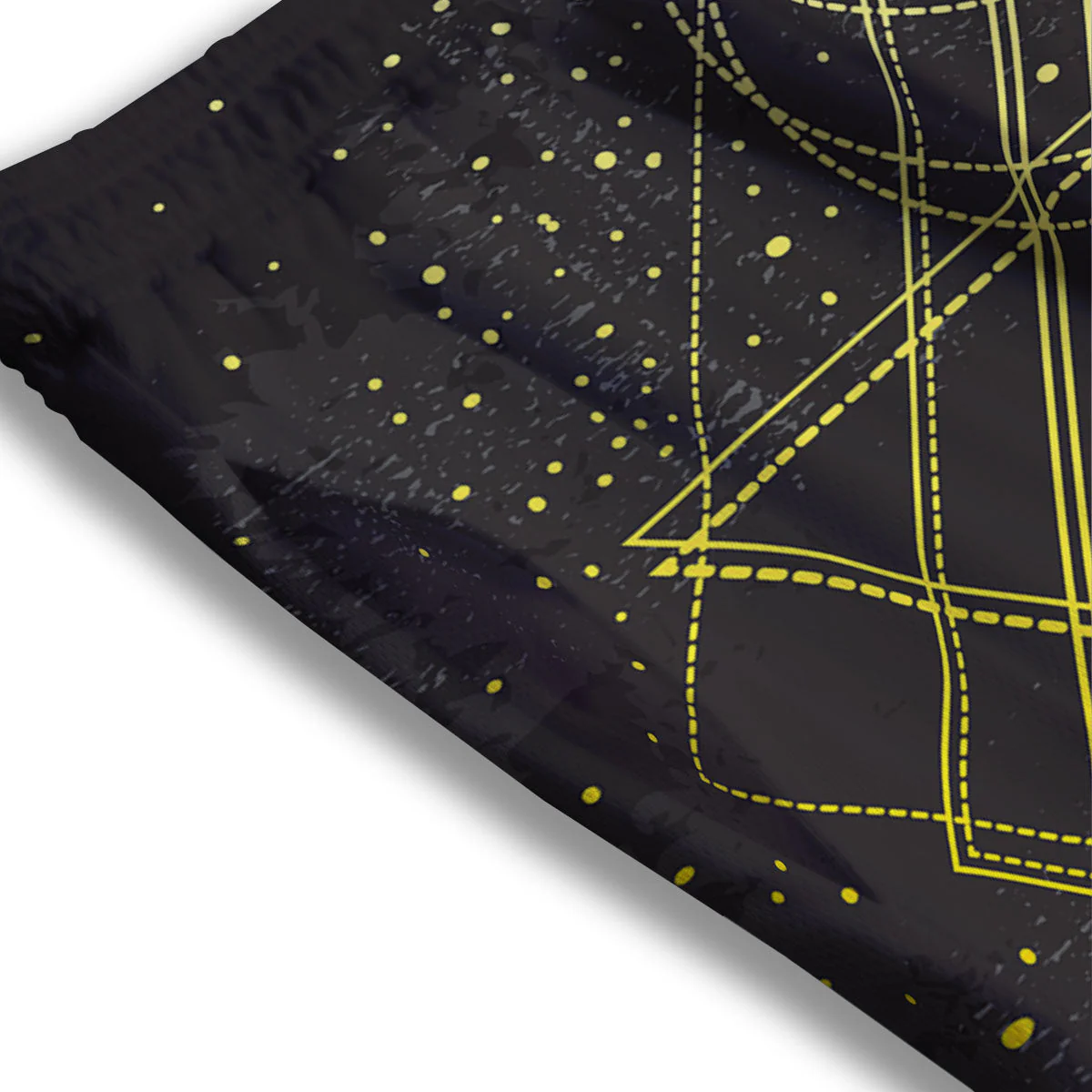 Symbol All Seeing Eye Print Mesh Shorts - Image 3