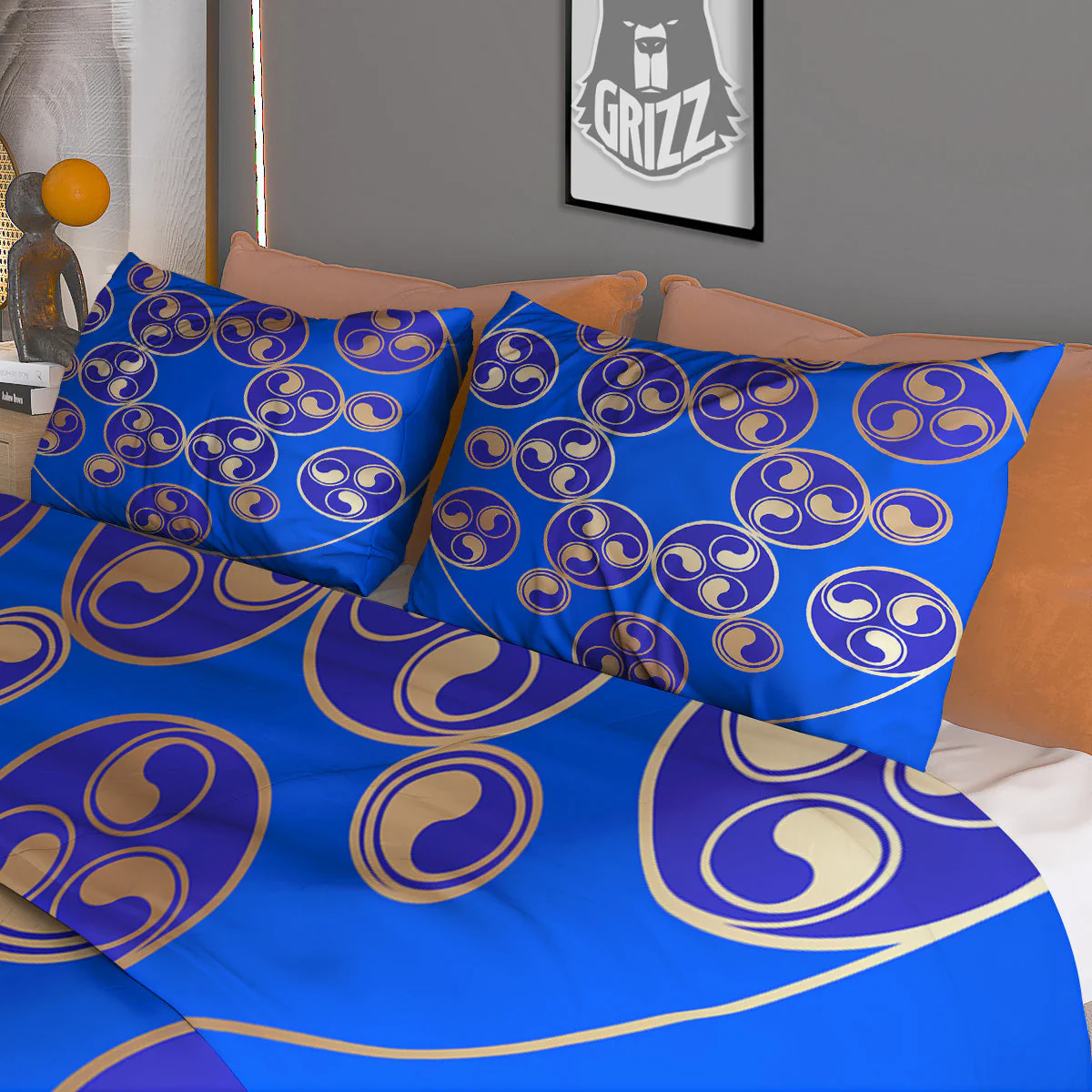 Symbol Blue Celtic Print Duvet Cover Bedding Set - Image 3