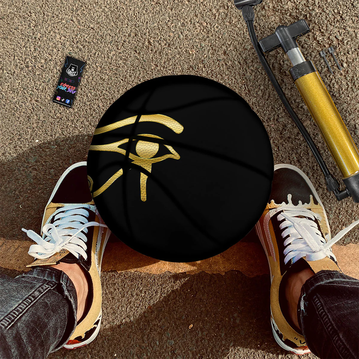 Symbol Eye Of Horus Print Basketball - Image 2