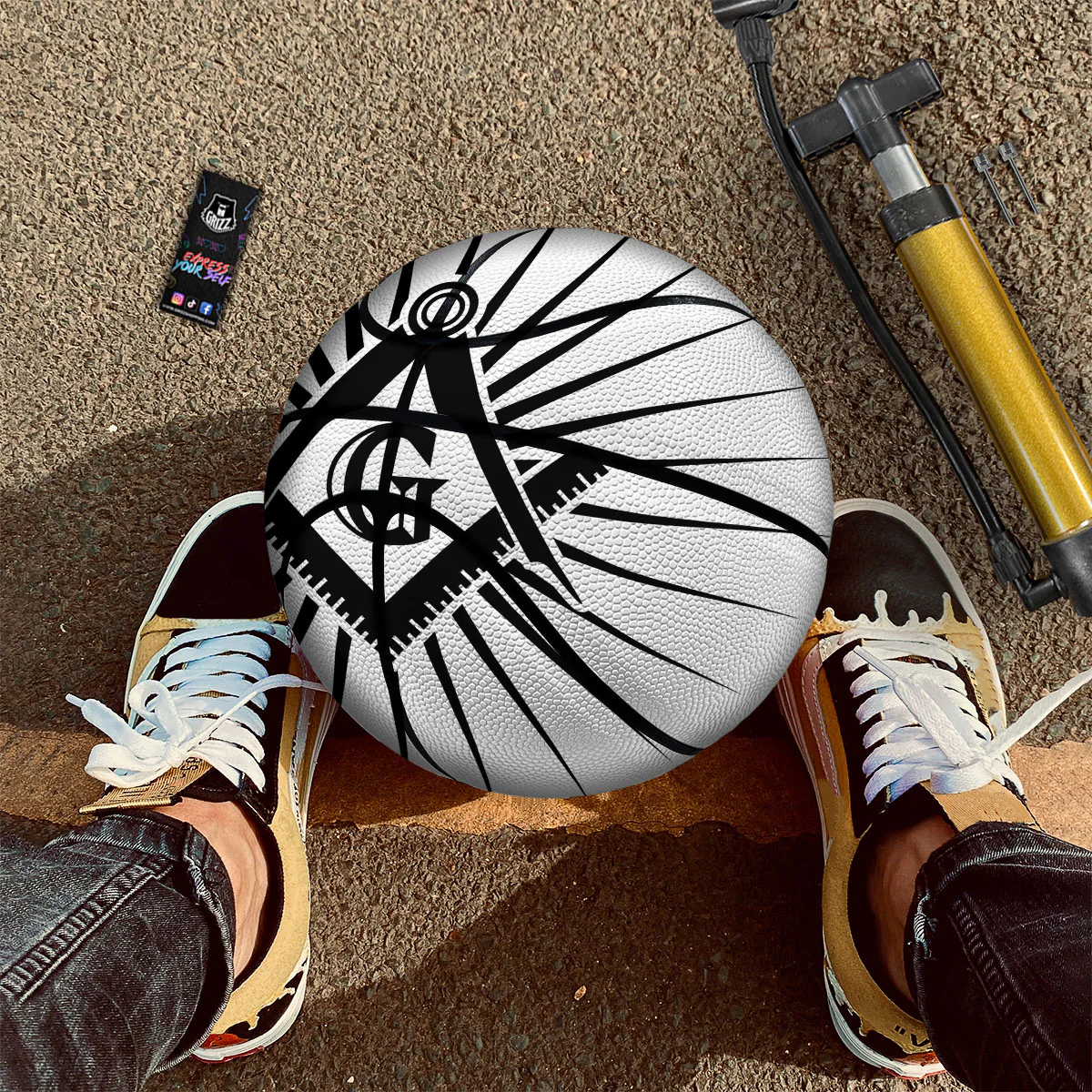 Symbol Freemasonry Print Basketball - Image 2