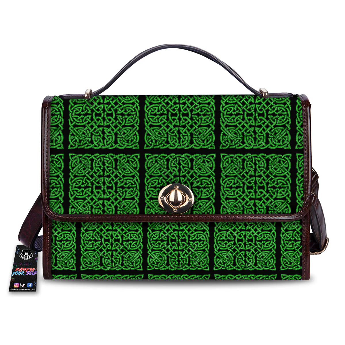 Symbol Irish Celtic Print Pattern Women's Satchel Bag