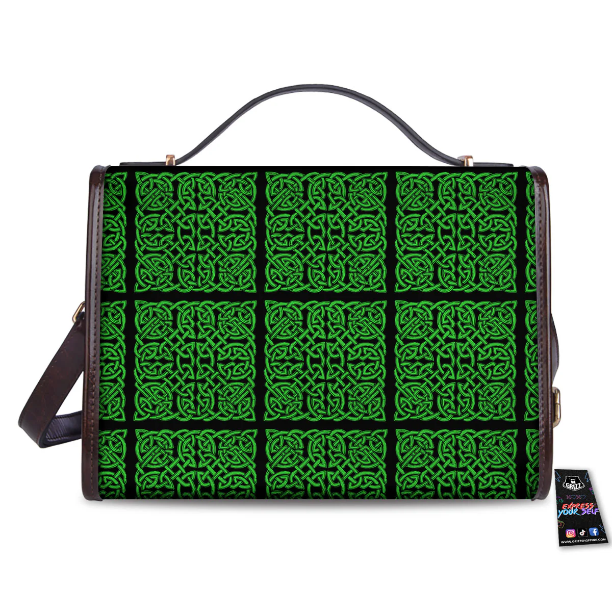 Symbol Irish Celtic Print Pattern Women's Satchel Bag - Image 2