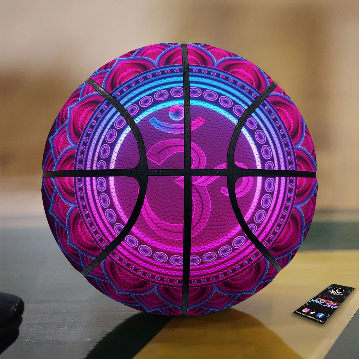 Symbol Sahasrara Chakra Print Basketball