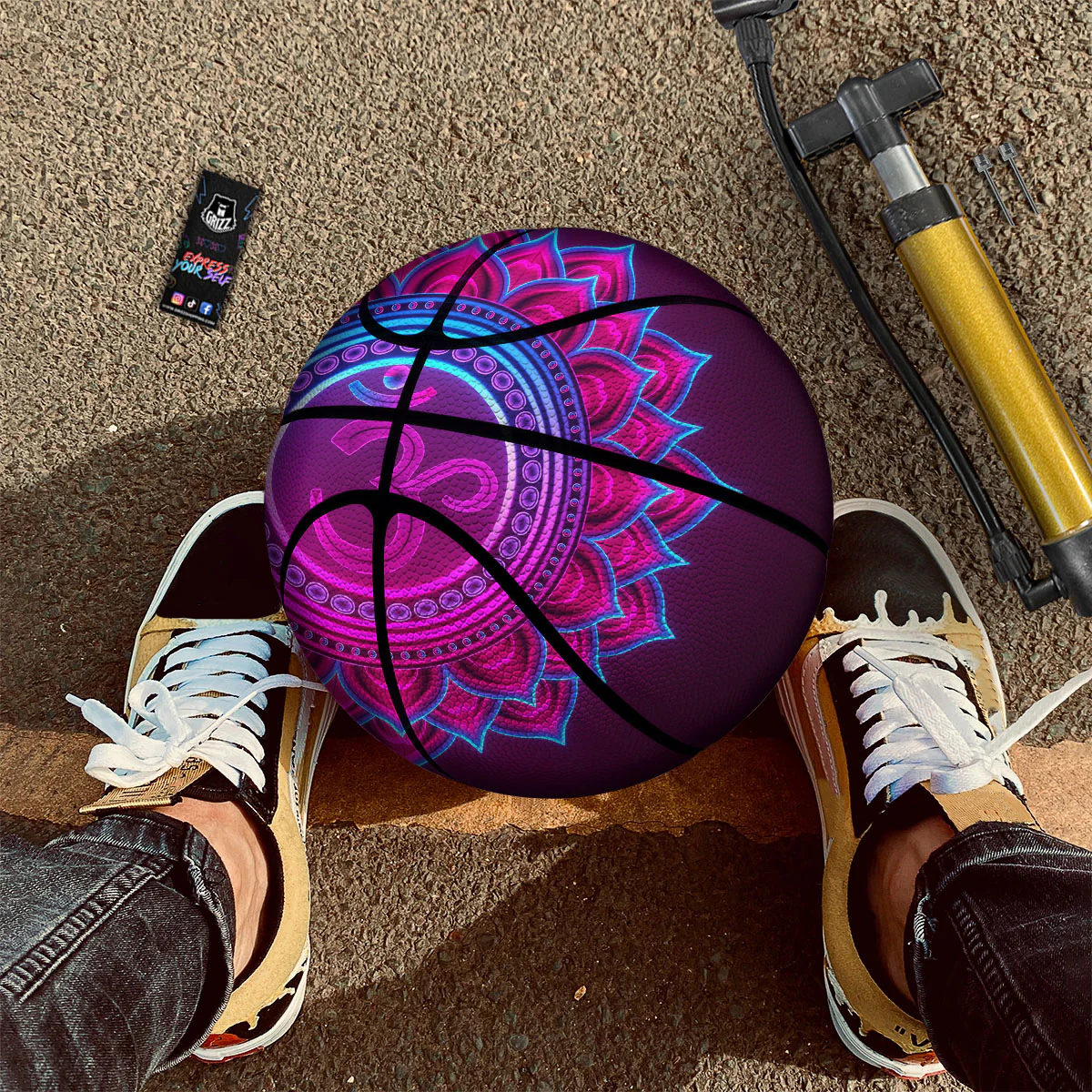 Symbol Sahasrara Chakra Print Basketball - Image 2