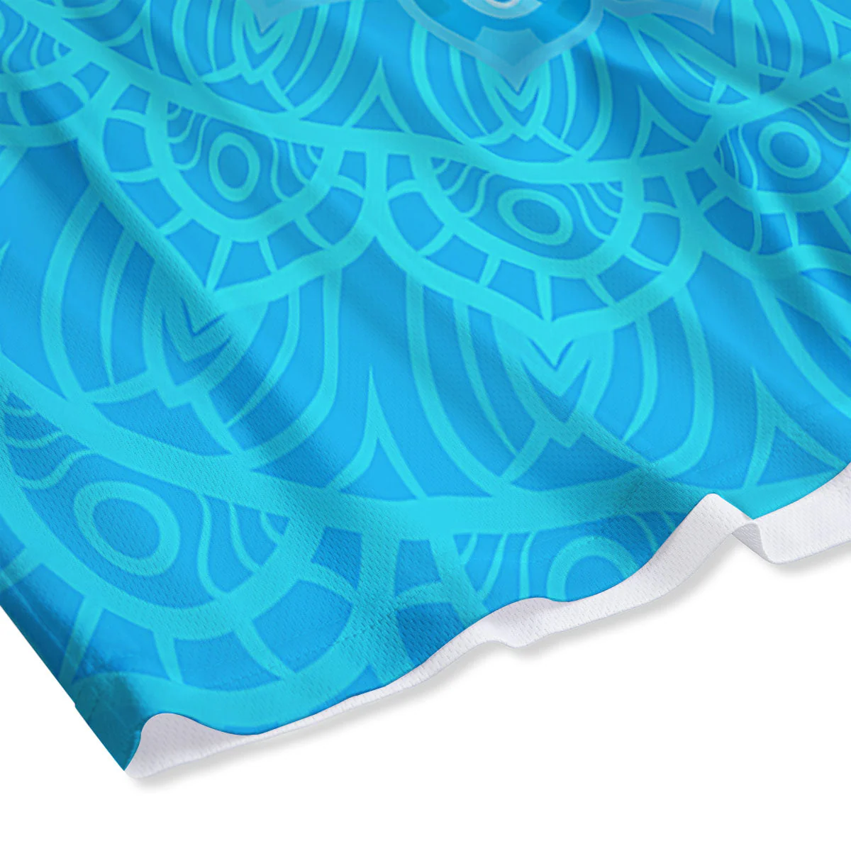 Symbol Vishuddha Chakra Print Mesh Shorts - Image 4