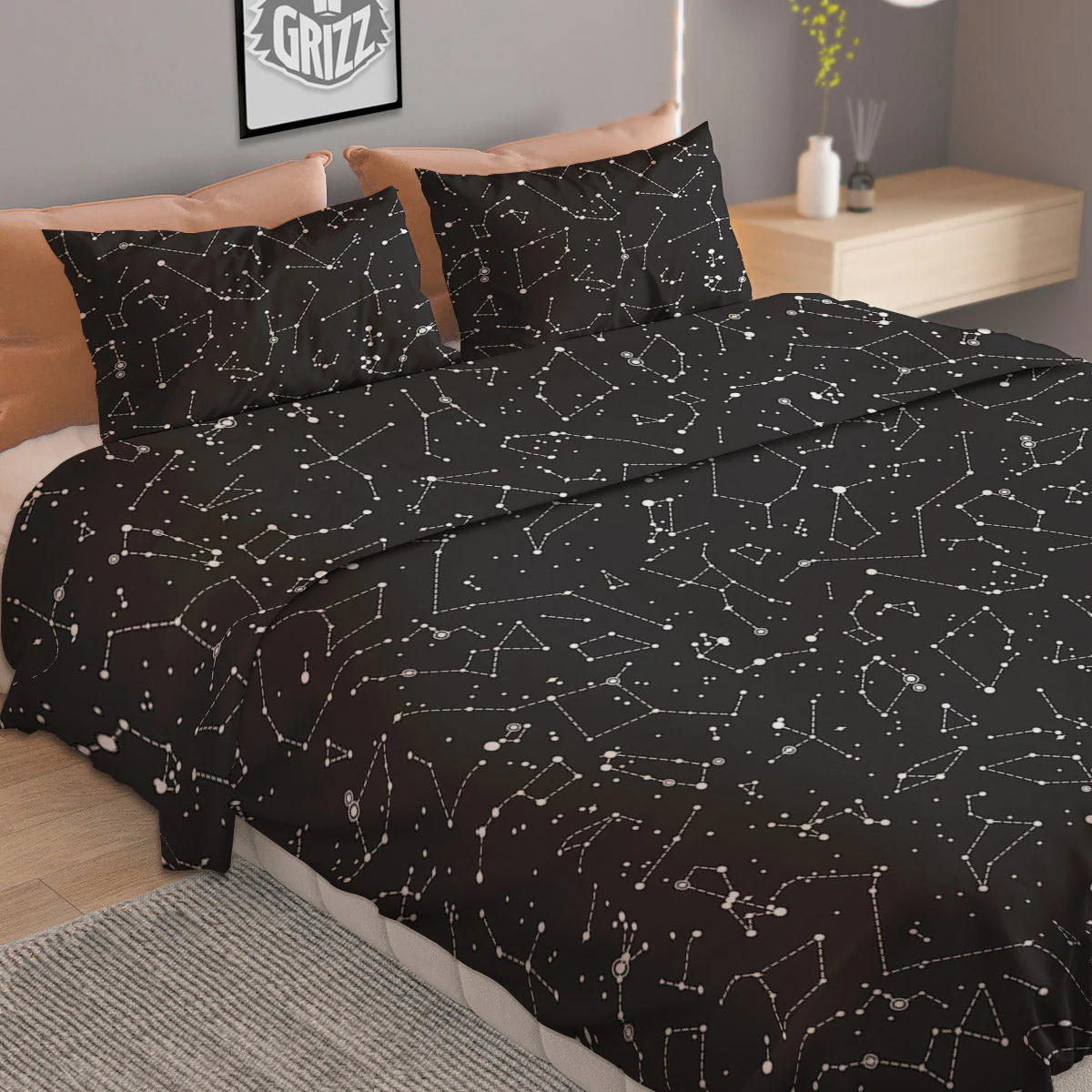 Symbols Constellation Print Pattern Duvet Cover Bedding Set - Image 2