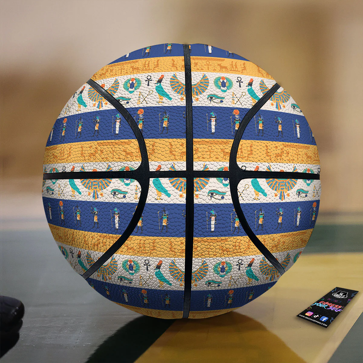 Symbols Egyptian Print Pattern Basketball