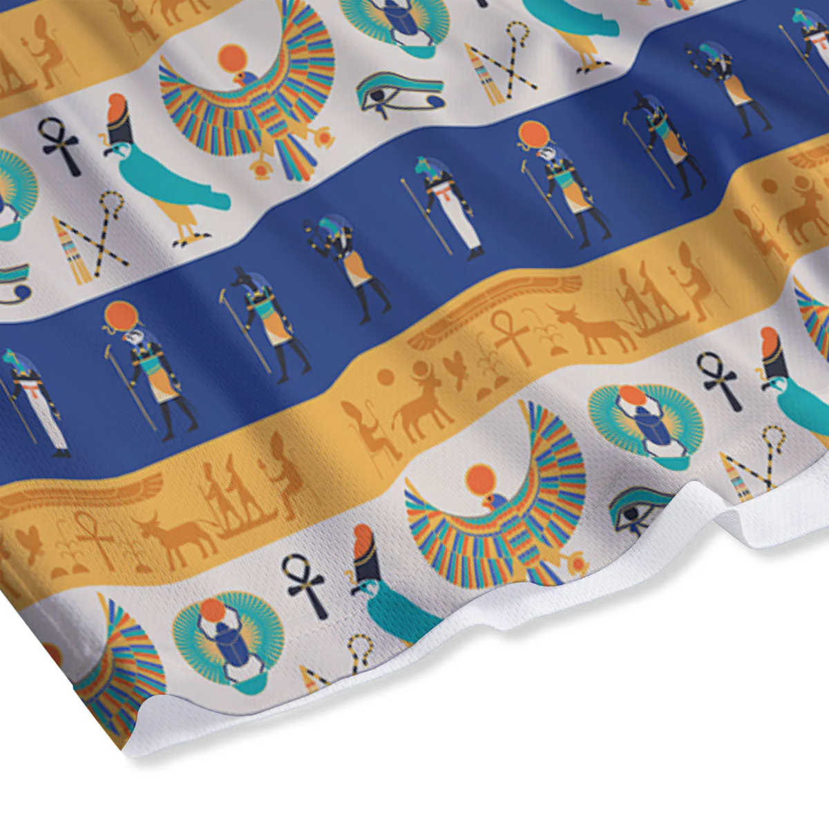 Symbols Egyptian Print Pattern Mesh Shorts - Image 4