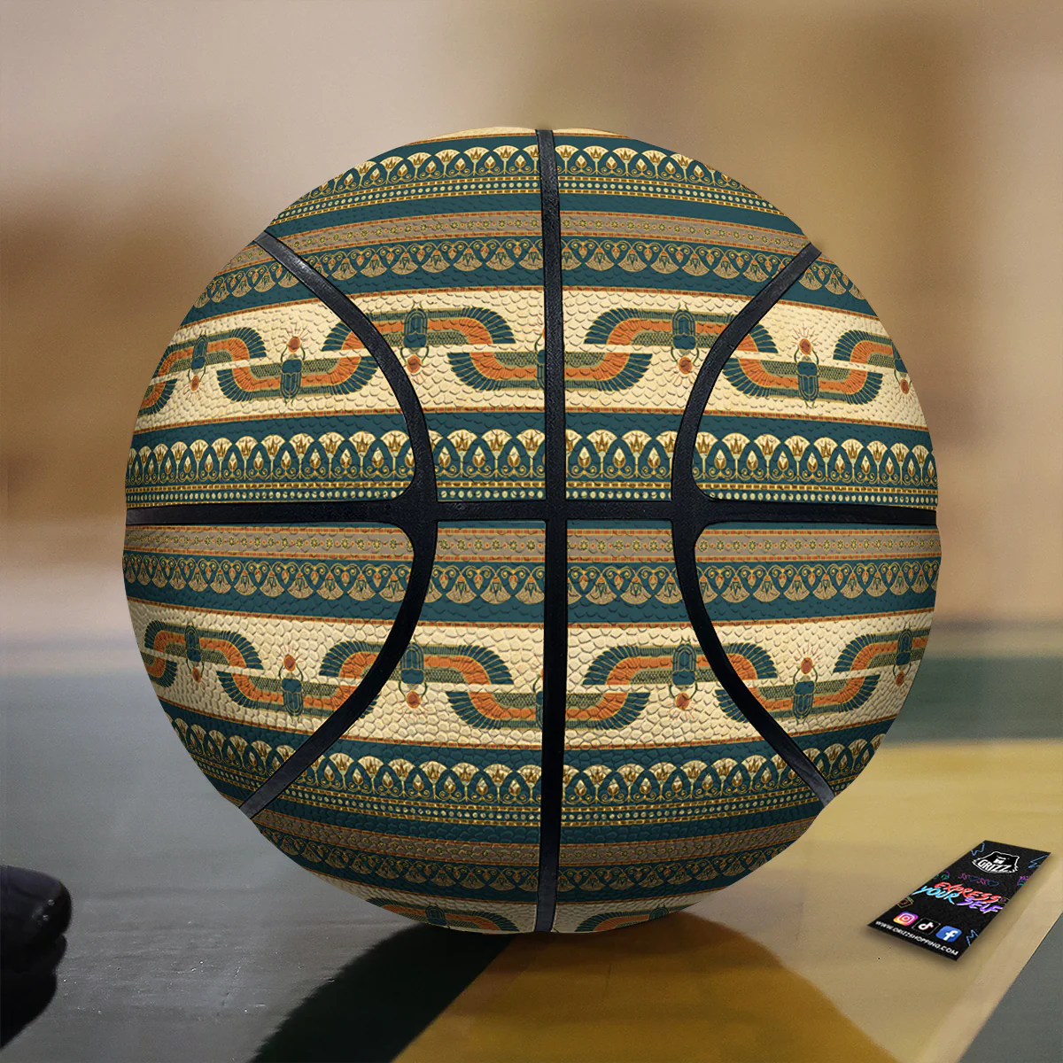 Symbols Of Ancient Egypt Print Pattern Basketball