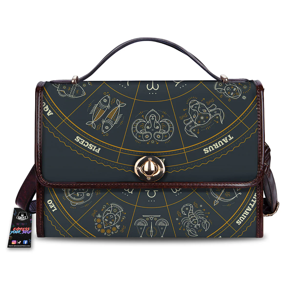 Symbols Zodiac Astrology Print Women's Satchel Bag