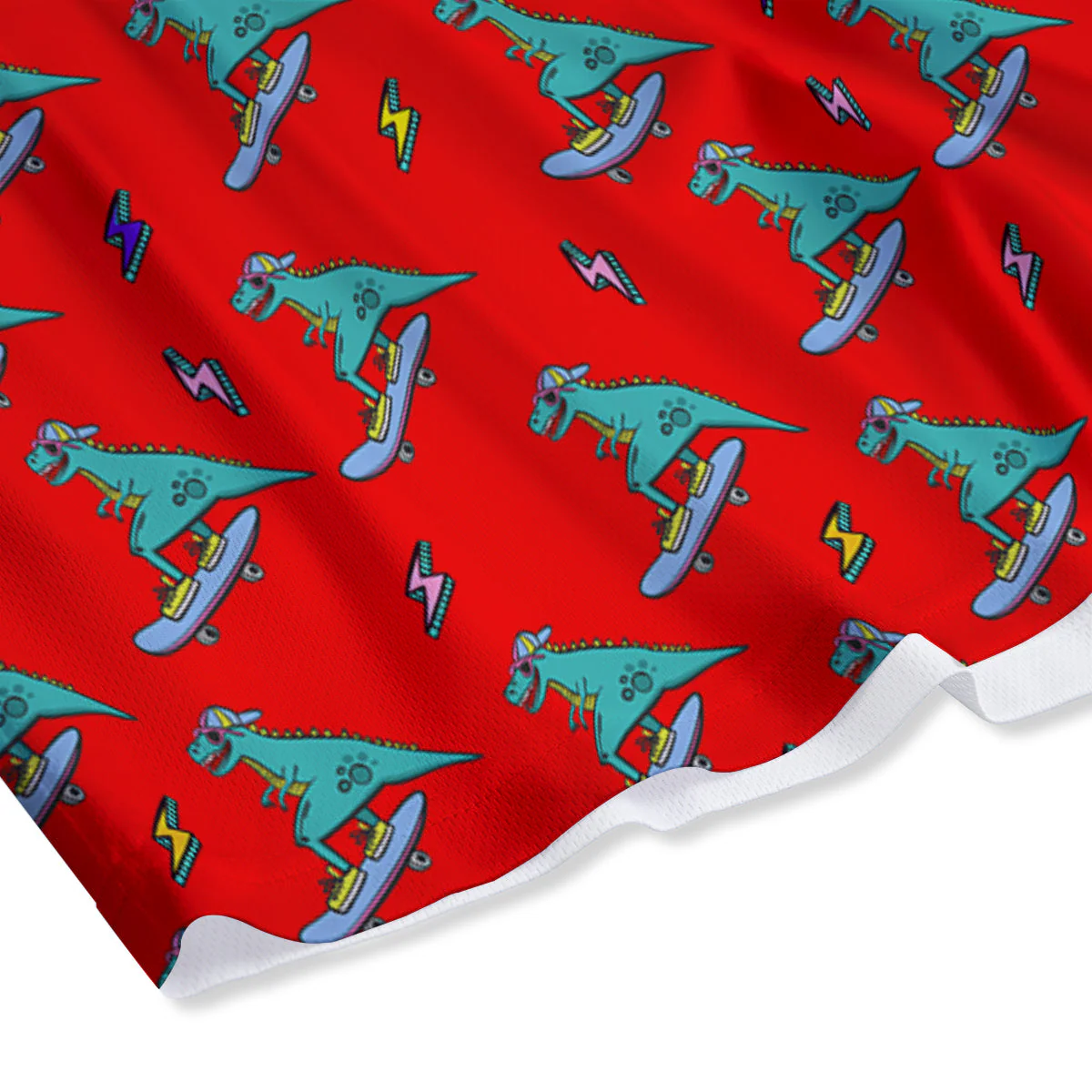T-Rex Cute Dino Print Pattern Mesh Shorts - Image 4