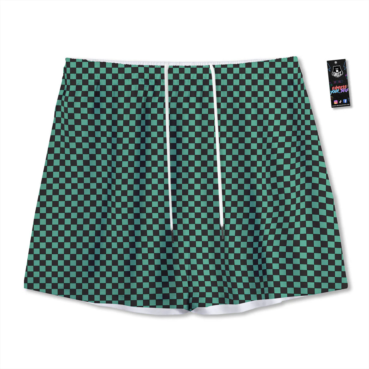 Tanjiro Print Pattern Mesh Shorts