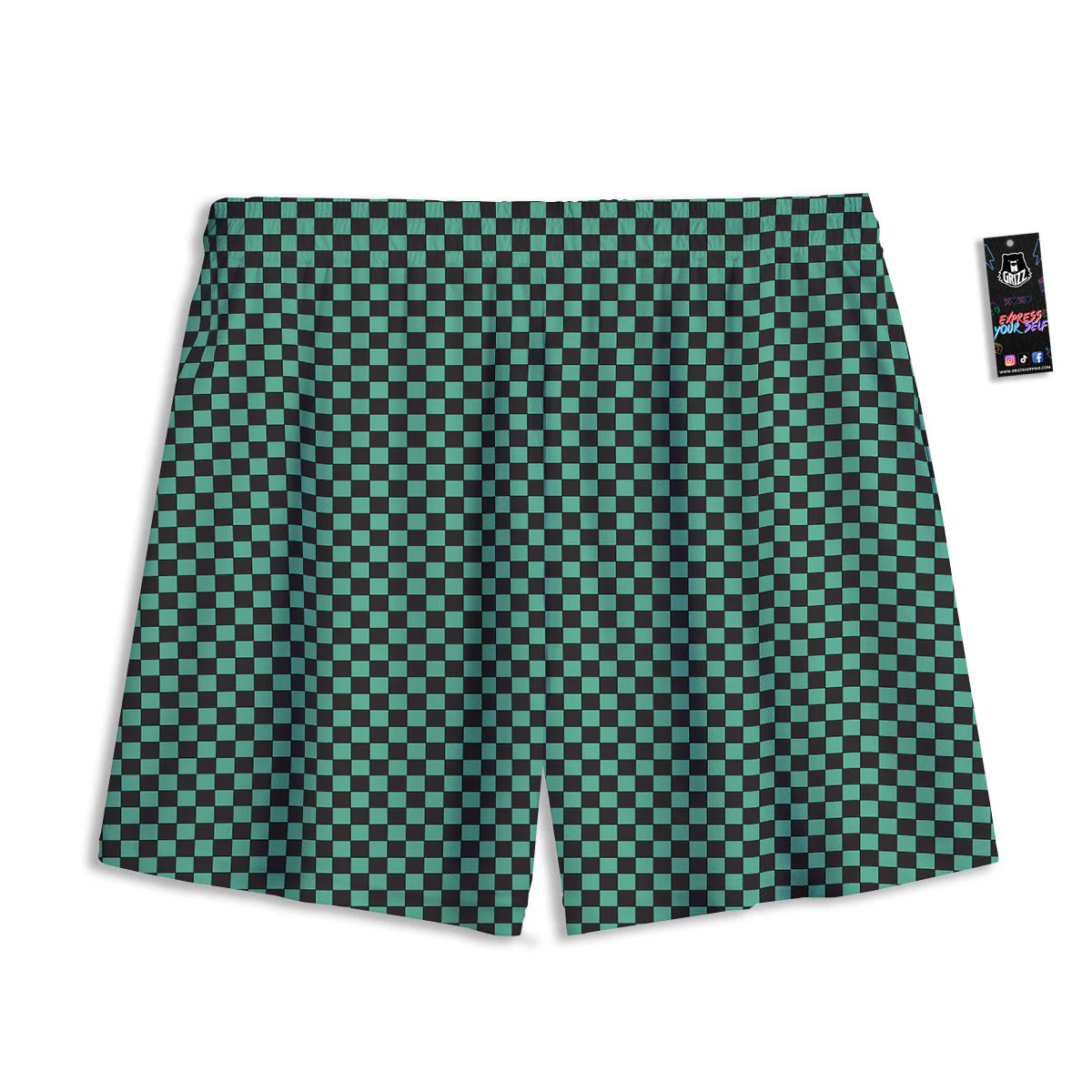 Tanjiro Print Pattern Mesh Shorts - Image 2
