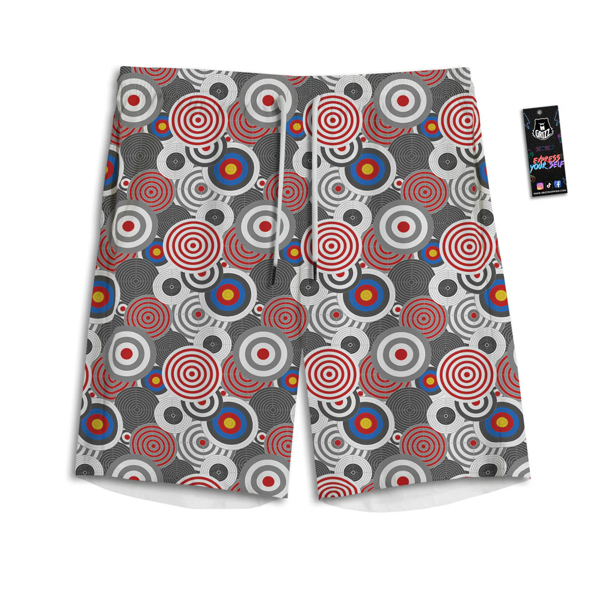 Target Darts Board Game Print Pattern Men's Athletic Shorts