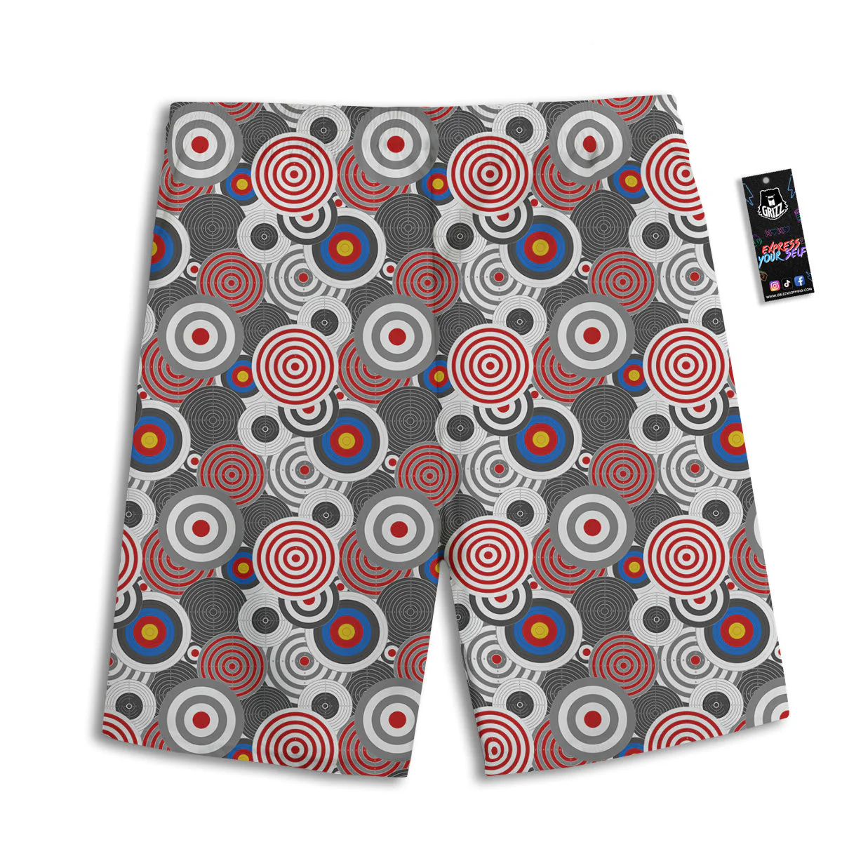 Target Darts Board Game Print Pattern Men's Athletic Shorts - Image 2