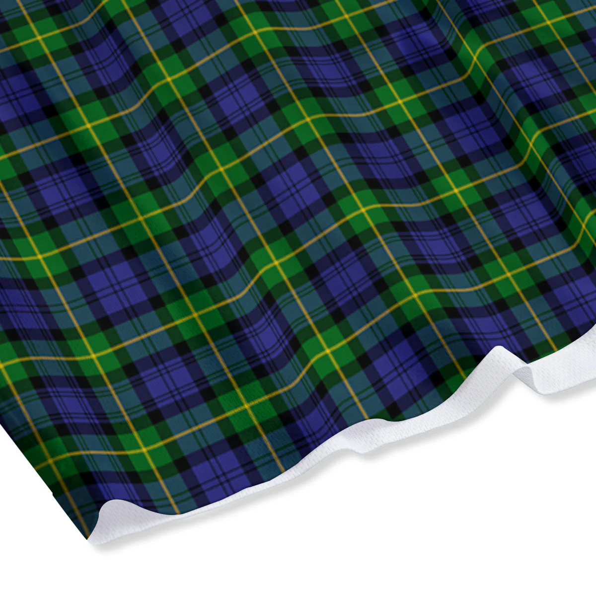 Tartan Green And Blue Print Pattern Mesh Shorts - Image 4