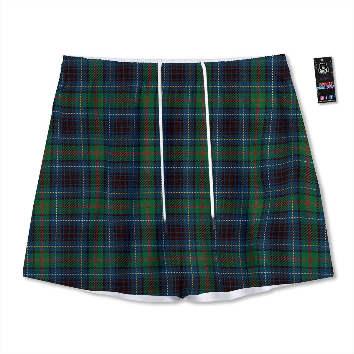 Tartan Irish Print Pattern Mesh Shorts