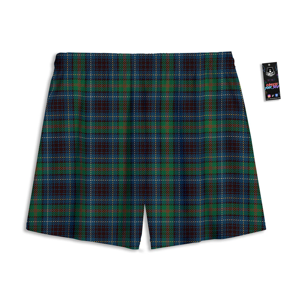 Tartan Irish Print Pattern Mesh Shorts - Image 2