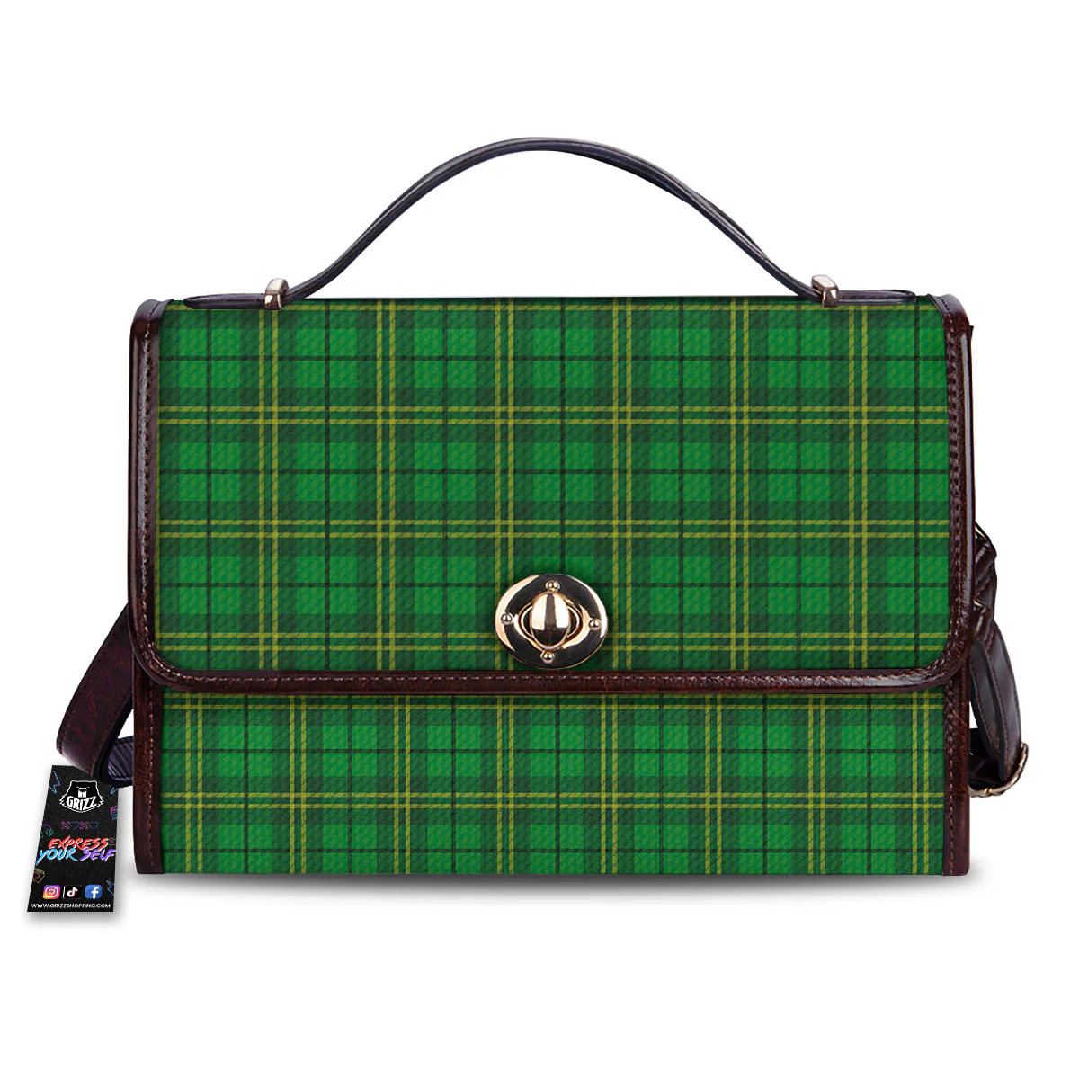 Tartan Saint Patrick's Day Print Women's Satchel Bag