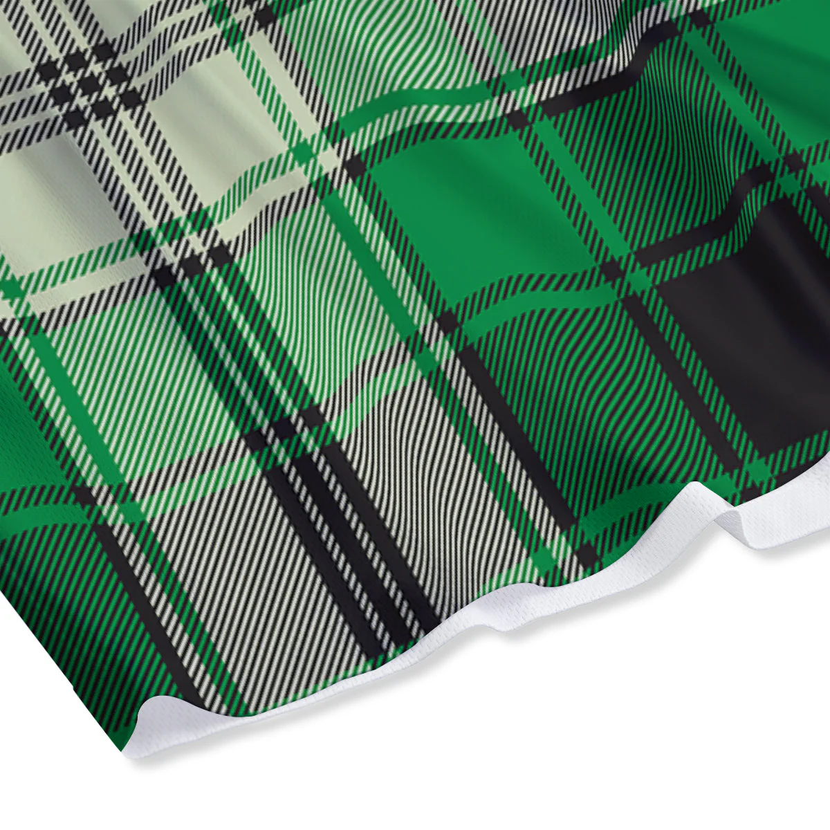 Tartan UFO Green Print Pattern Mesh Shorts - Image 4