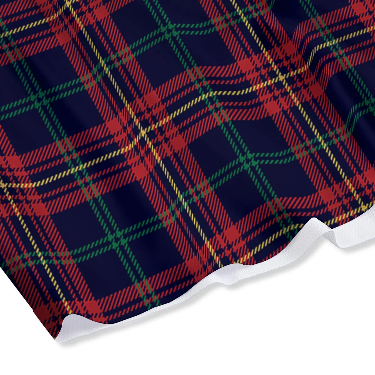 Tartan Yellow And Red Print Pattern Mesh Shorts - Image 4