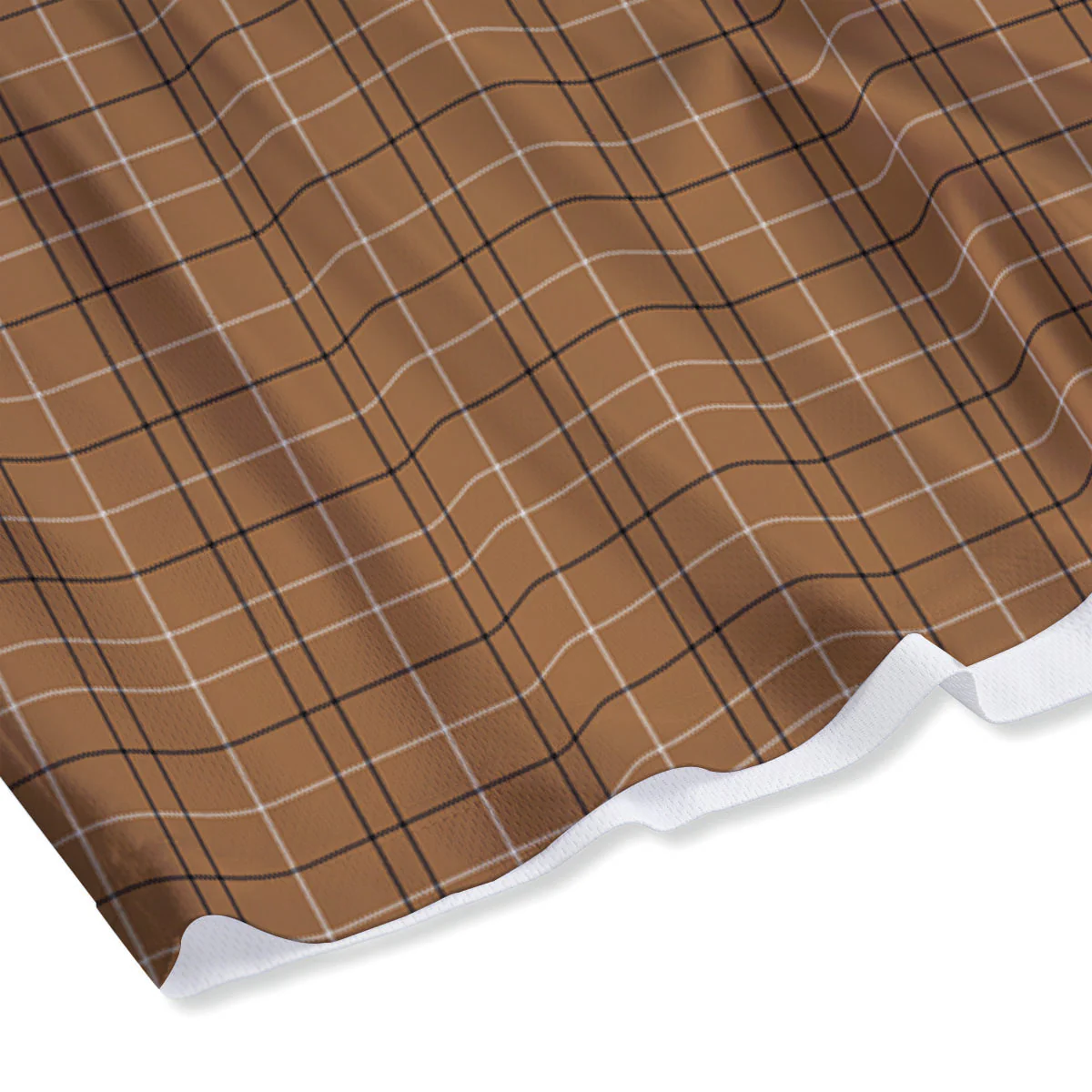 Tattersall Brown Print Pattern Mesh Shorts - Image 4