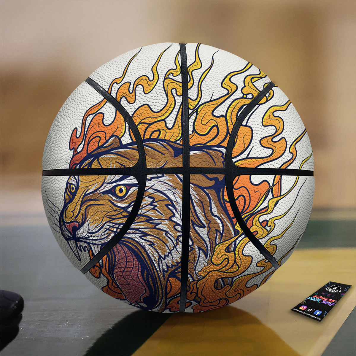 Tattoo Japanese Tiger Print Basketball