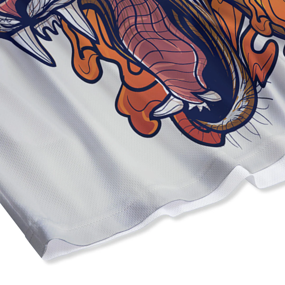 Tattoo Japanese Tiger Print Mesh Shorts - Image 4