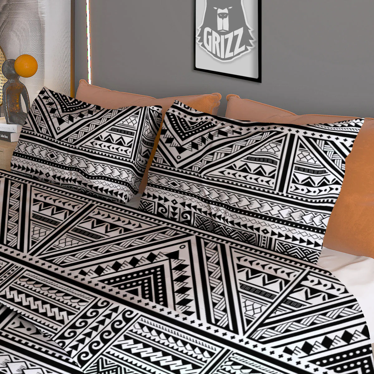 Tattoo Maori Polynesian Print Pattern Duvet Cover Bedding Set - Image 3