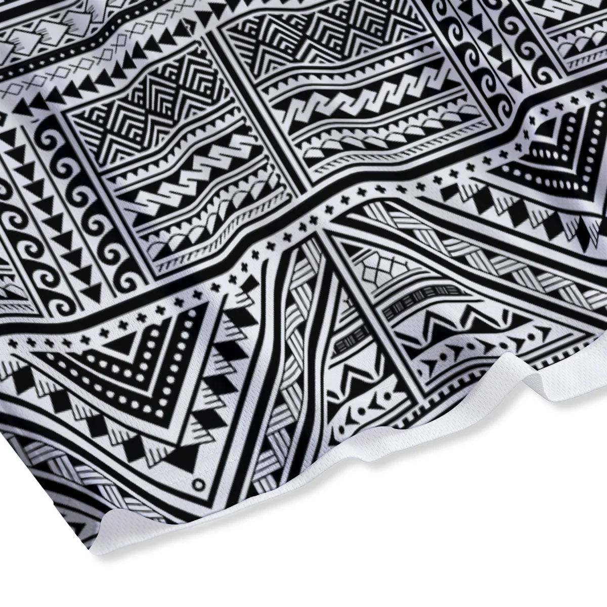 Tattoo Maori Polynesian Print Pattern Mesh Shorts - Image 4
