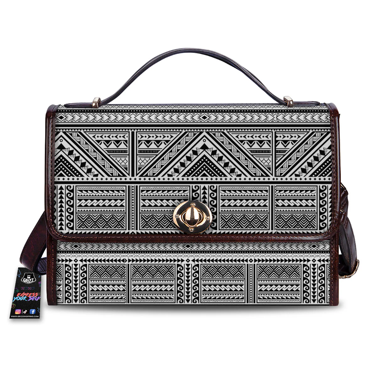 Tattoo Maori Polynesian Print Pattern Women's Satchel Bag