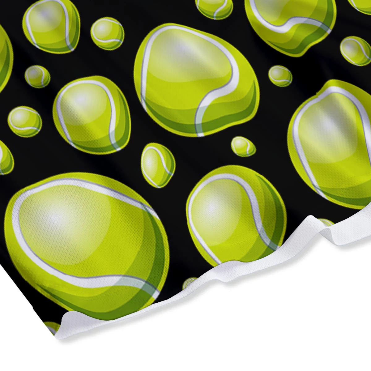 Tennis Balls Print Pattern Mesh Shorts - Image 4
