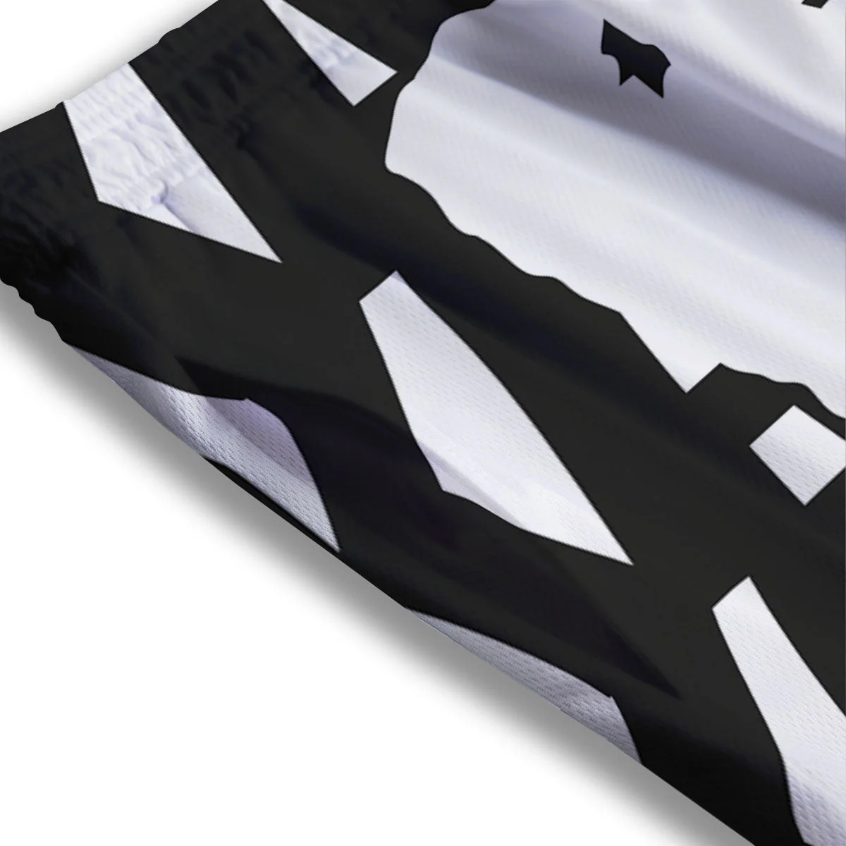 Text Karate Print Mesh Shorts - Image 3