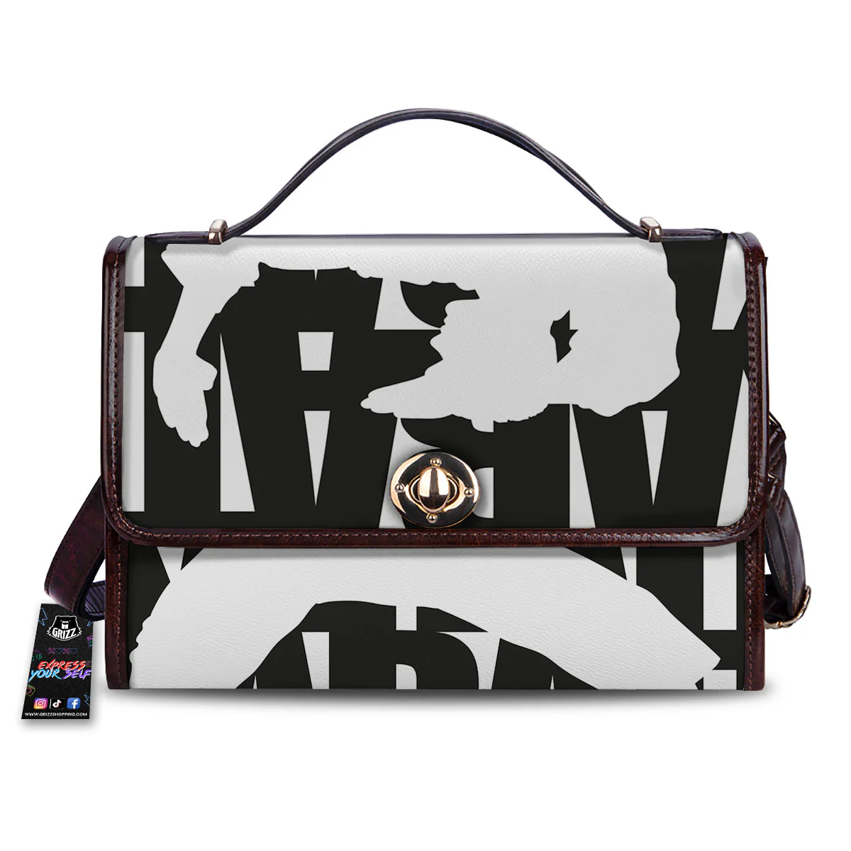 Text Karate Print Women's Satchel Bag