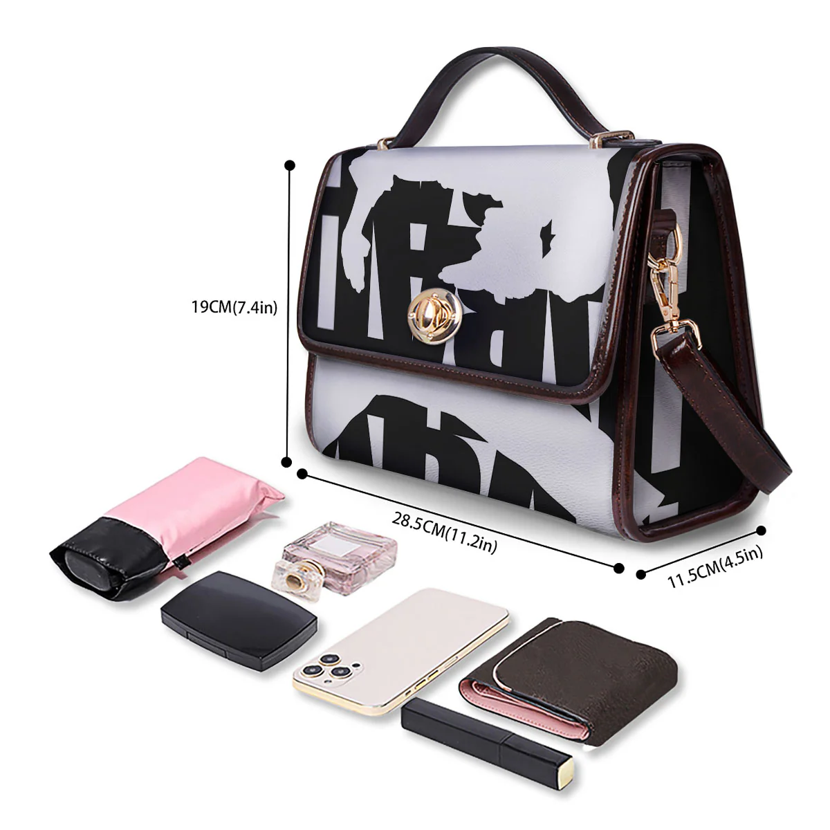 Text Karate Print Women's Satchel Bag - Image 4