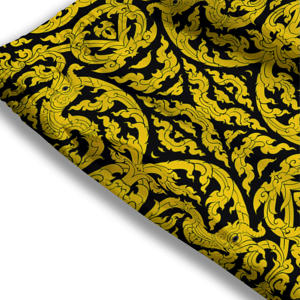 Thai Art Old Style Print Pattern Mesh Shorts - Image 3