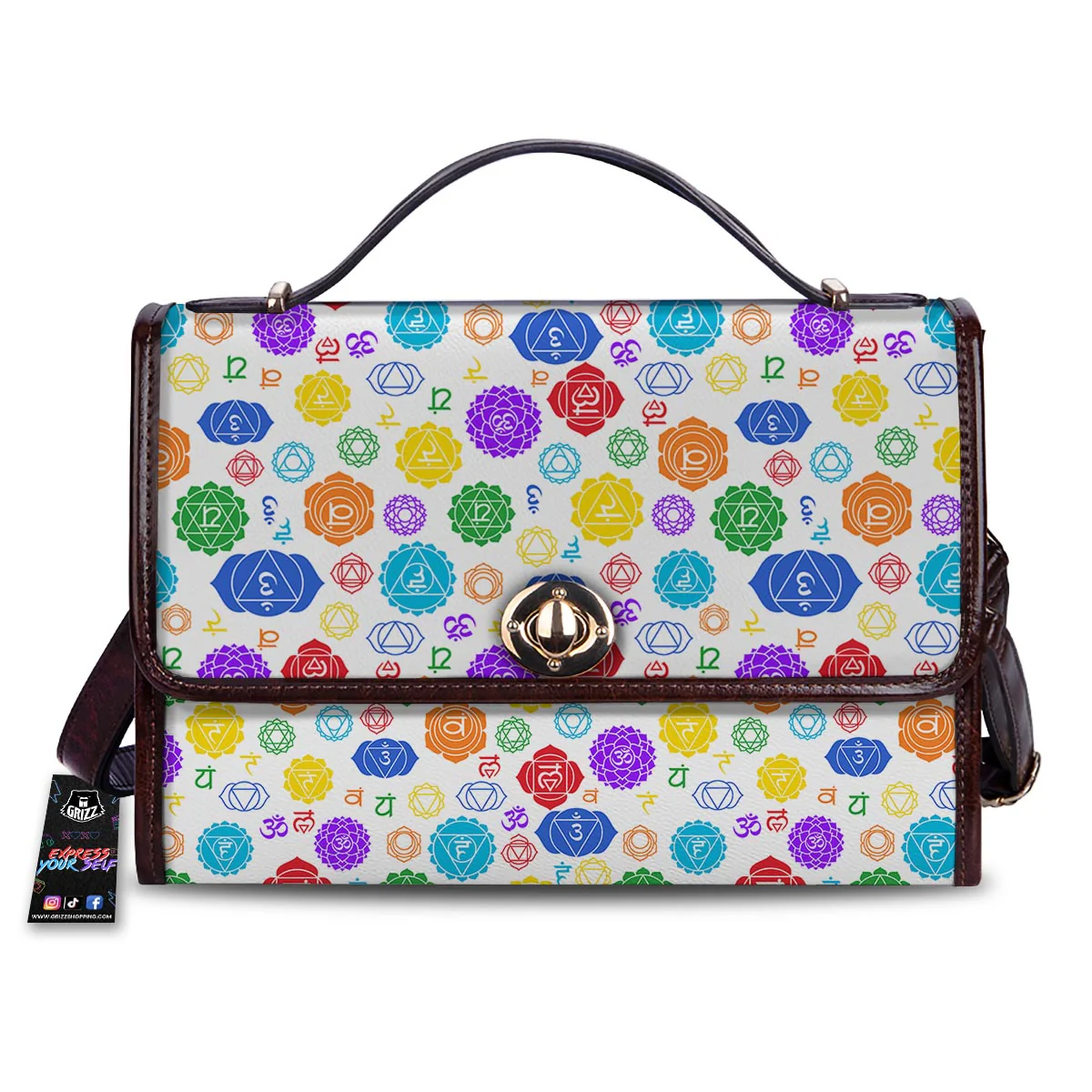 The 7 Chakras And Reiki Print Pattern Women's Satchel Bag
